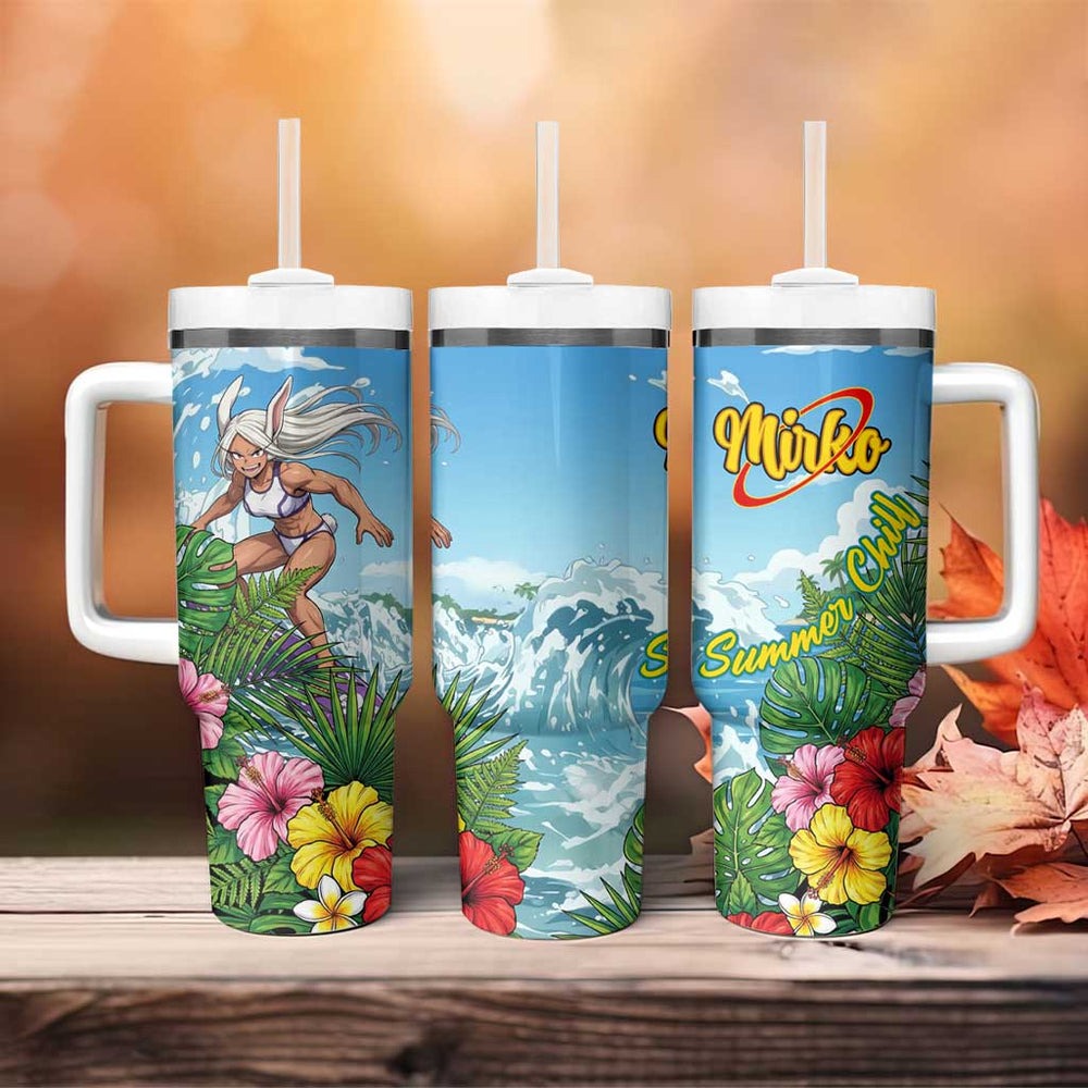 Mirko Summer Chill Tumbler With Handle Tropical Anime Surfing Power TS04 Mirko Summer Chill Tumbler With Handle Tropical Anime Surfing Power TS04