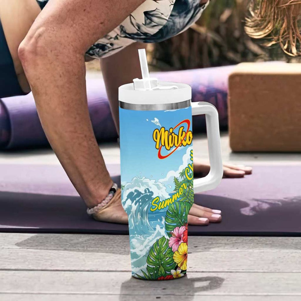 Mirko Summer Chill Tumbler With Handle Tropical Anime Surfing Power TS04 Mirko Summer Chill Tumbler With Handle Tropical Anime Surfing Power TS04