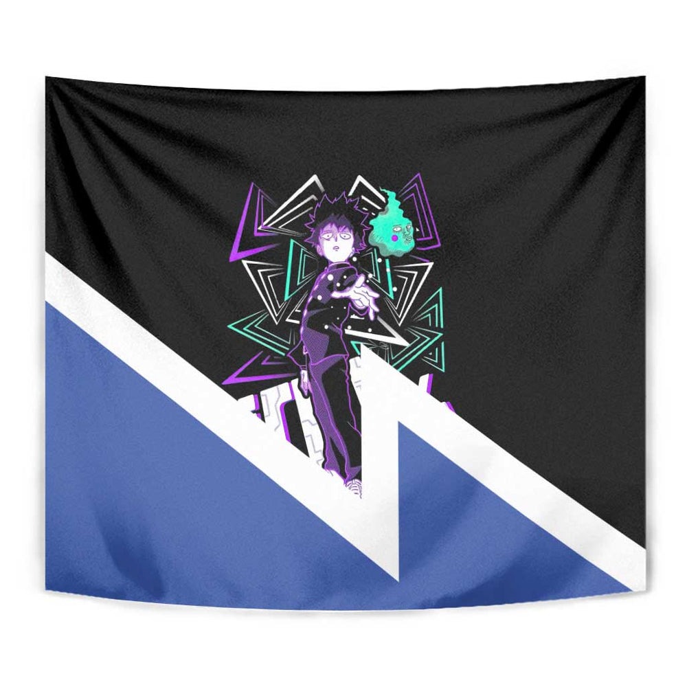 Mob Psycho 100 Tapestry with Shigeo Kageyama and Spirit Aura Anime Design TS04 Mob Psycho 100 Tapestry with Shigeo Kageyama and Spirit Aura Anime Design TS04