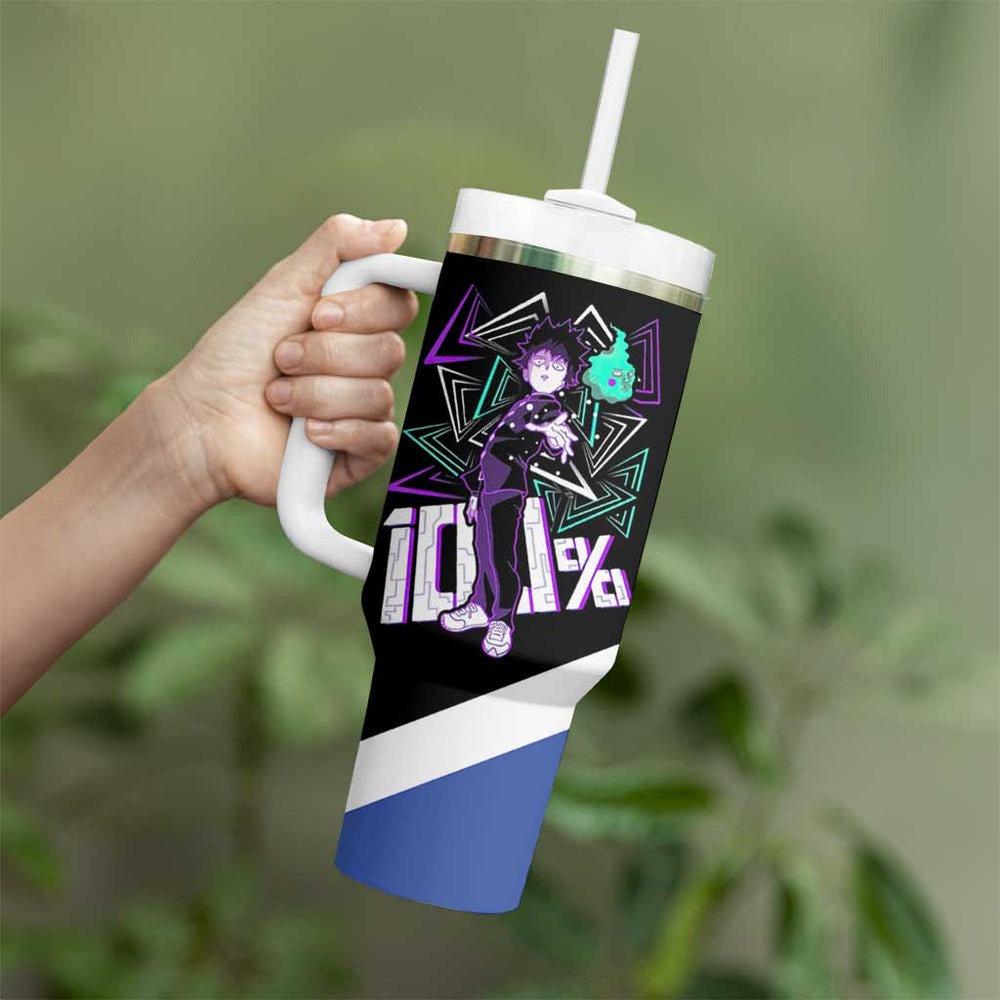 Mob Psycho 100 Tumbler With Handle with Shigeo Kageyama and Spirit Aura Anime Design TS04 Mob Psycho 100 Tumbler With Handle with Shigeo Kageyama and Spirit Aura Anime Design TS04