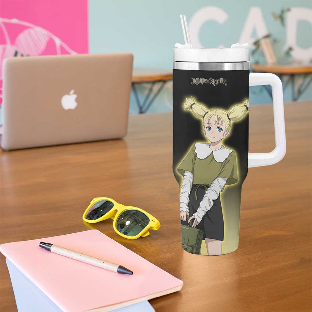 Momo Nishimiya Tumbler With Handle Soft Pastel Anime Style TS04 Momo Nishimiya Tumbler With Handle Soft Pastel Anime Style TS04