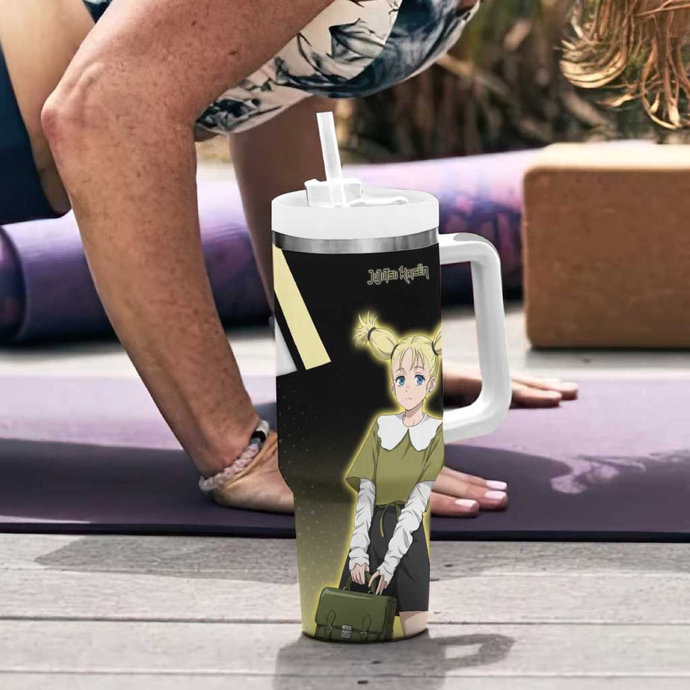 Momo Nishimiya Tumbler With Handle Soft Pastel Anime Style TS04 Momo Nishimiya Tumbler With Handle Soft Pastel Anime Style TS04