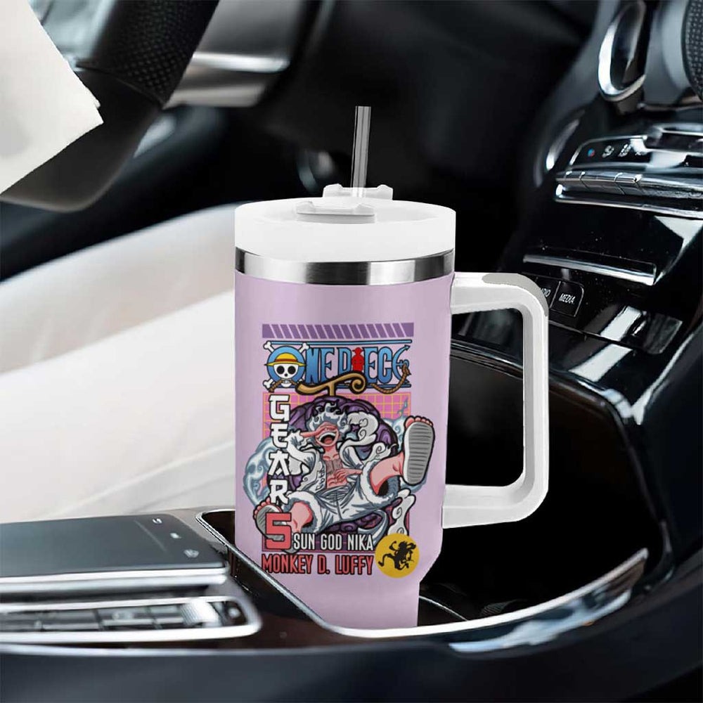 Monkey D. Luffy Gear 5 And Demon Fruit Nika - One Piece Tumbler With Handle Anime Style TS04