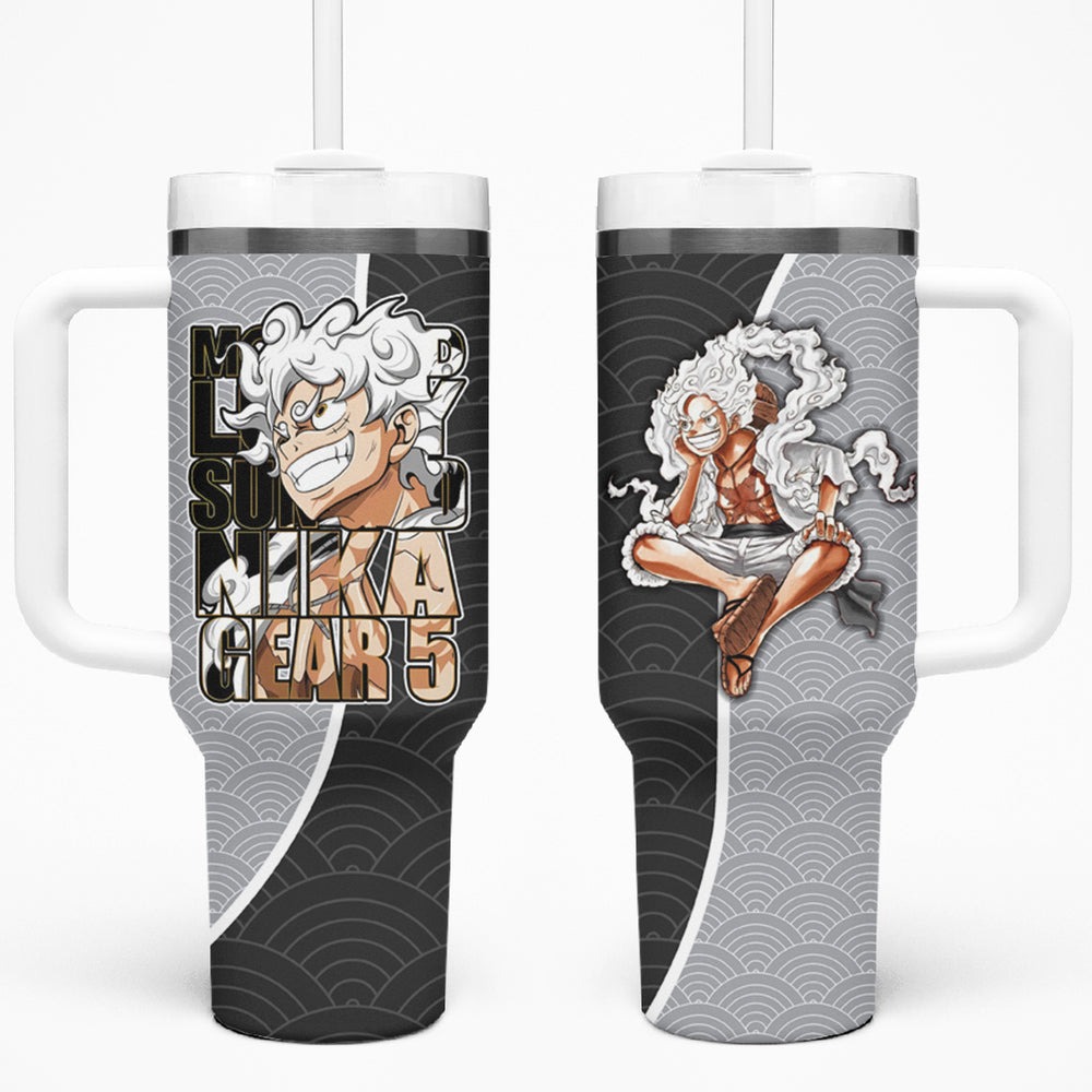 Monkey D Luffy Nika Gear 5 - One Piece Tumbler With Handle Japan Anime Style TS04 Monkey D Luffy Nika Gear 5 - One Piece Tumbler With Handle Japan Anime Style TS04