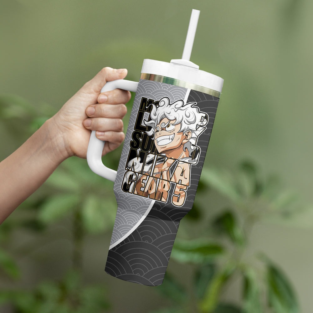 Monkey D Luffy Nika Gear 5 - One Piece Tumbler With Handle Japan Anime Style TS04 Monkey D Luffy Nika Gear 5 - One Piece Tumbler With Handle Japan Anime Style TS04