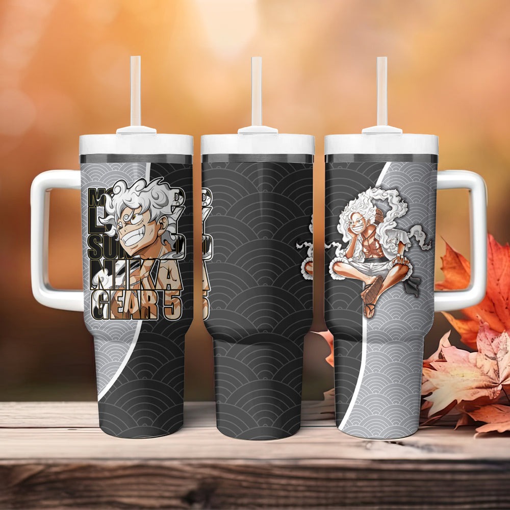 Monkey D Luffy Nika Gear 5 - One Piece Tumbler With Handle Japan Anime Style TS04 Monkey D Luffy Nika Gear 5 - One Piece Tumbler With Handle Japan Anime Style TS04