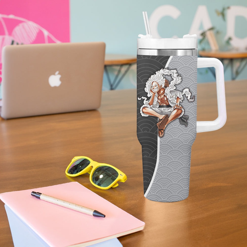 Monkey D Luffy Nika Gear 5 - One Piece Tumbler With Handle Japan Anime Style TS04 Monkey D Luffy Nika Gear 5 - One Piece Tumbler With Handle Japan Anime Style TS04