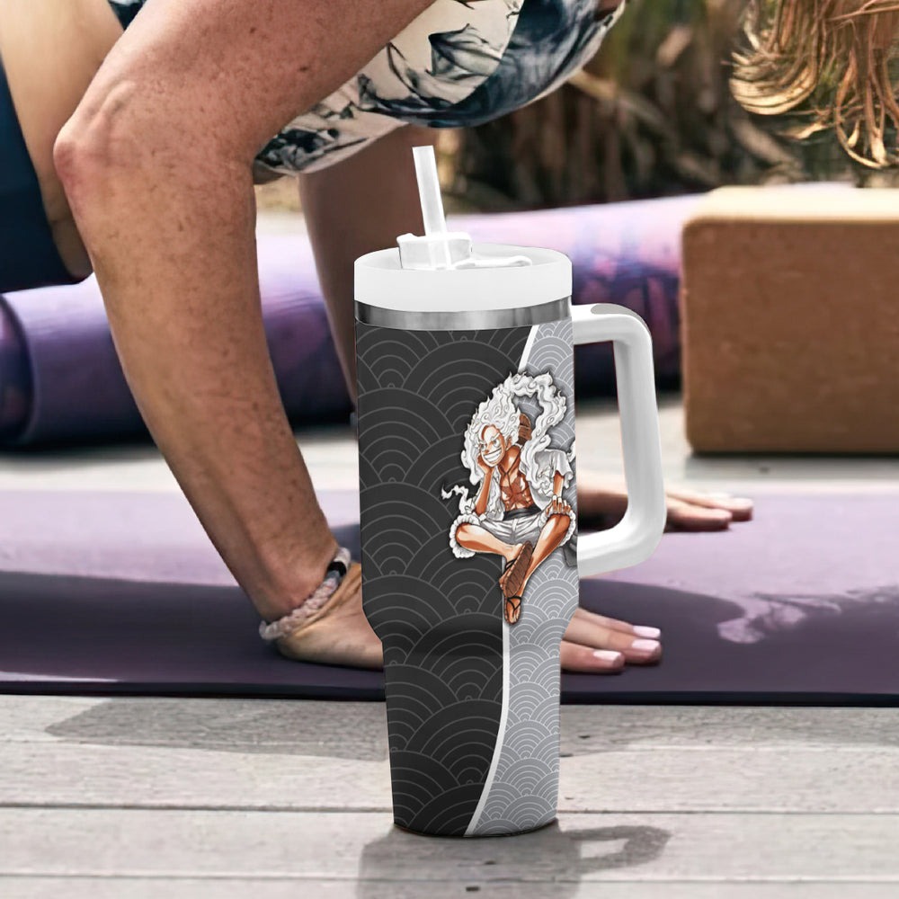 Monkey D Luffy Nika Gear 5 - One Piece Tumbler With Handle Japan Anime Style TS04 Monkey D Luffy Nika Gear 5 - One Piece Tumbler With Handle Japan Anime Style TS04