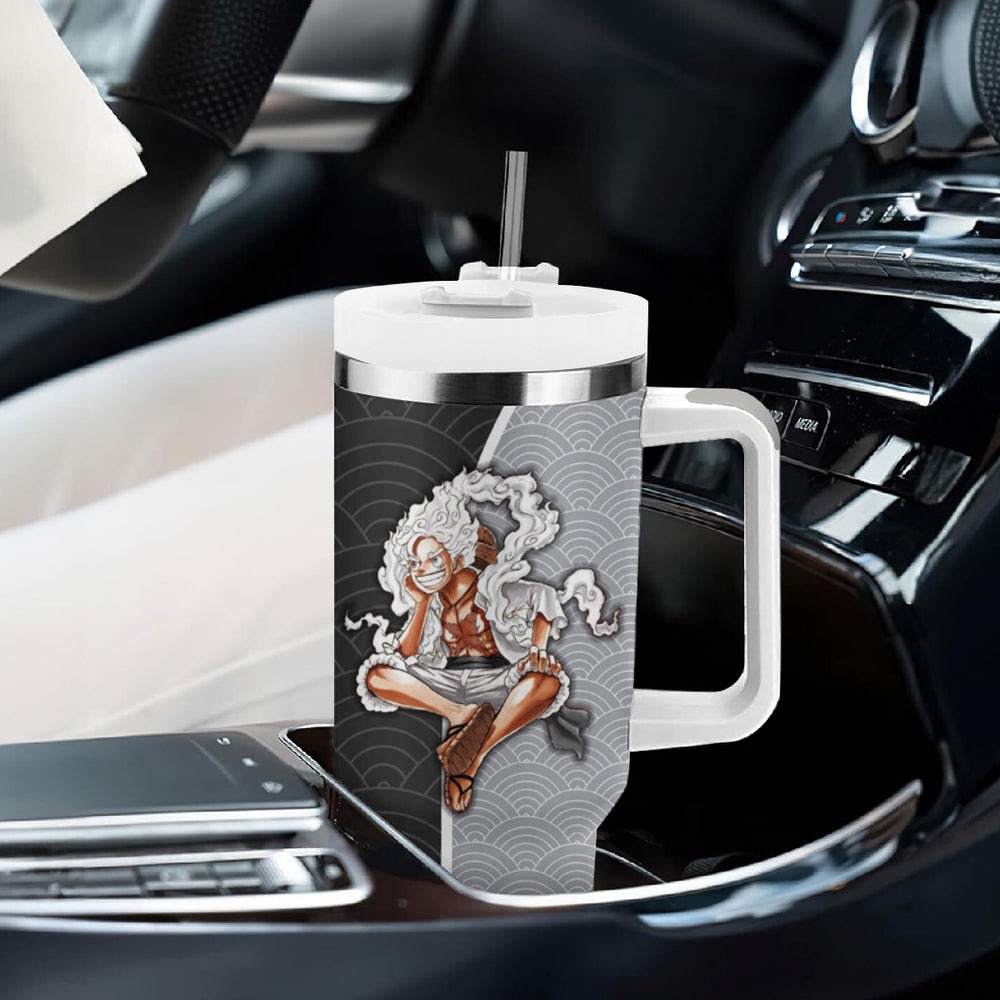 Monkey D Luffy Nika Gear 5 - One Piece Tumbler With Handle Japan Anime Style TS04 Monkey D Luffy Nika Gear 5 - One Piece Tumbler With Handle Japan Anime Style TS04