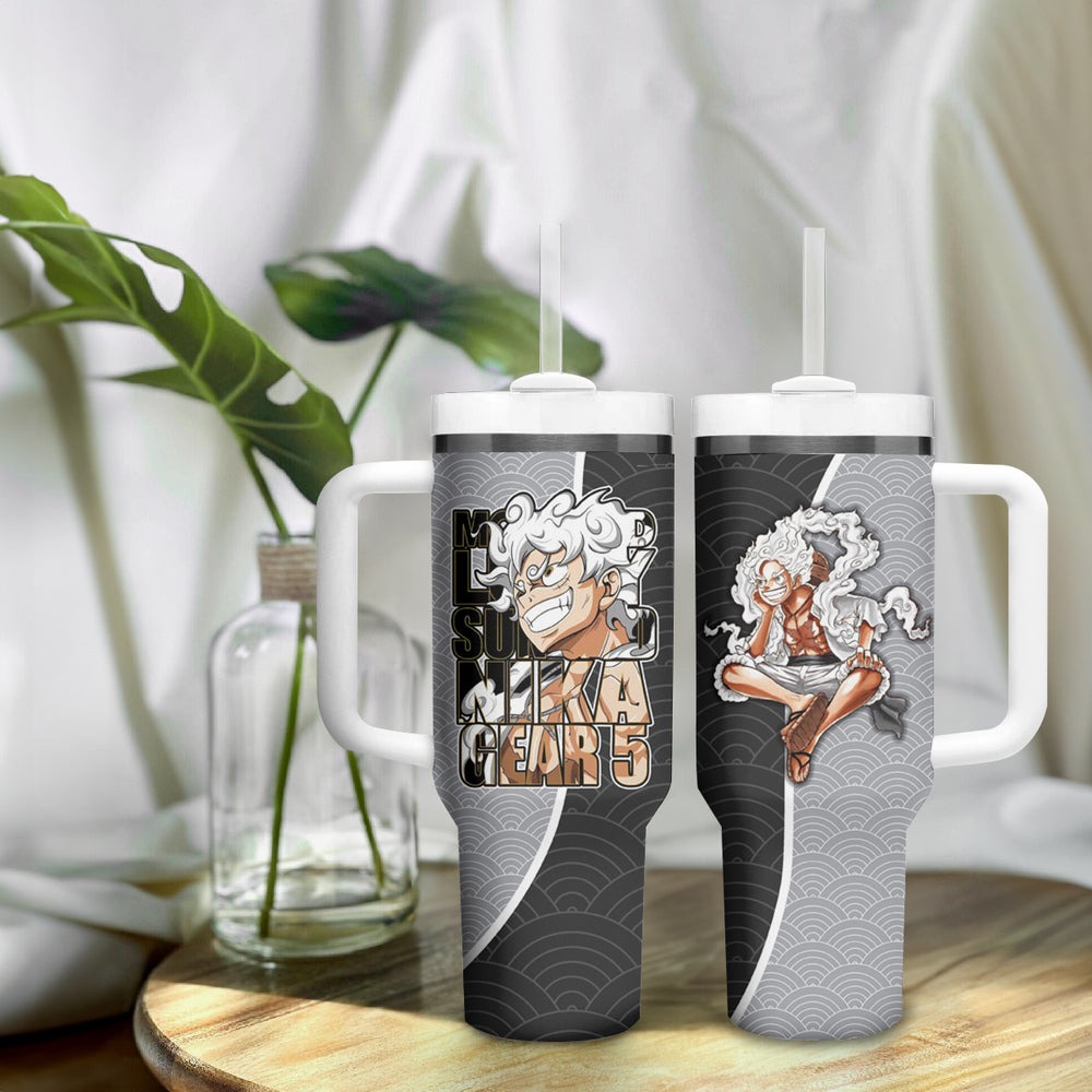 Monkey D Luffy Nika Gear 5 - One Piece Tumbler With Handle Japan Anime Style TS04 Monkey D Luffy Nika Gear 5 - One Piece Tumbler With Handle Japan Anime Style TS04