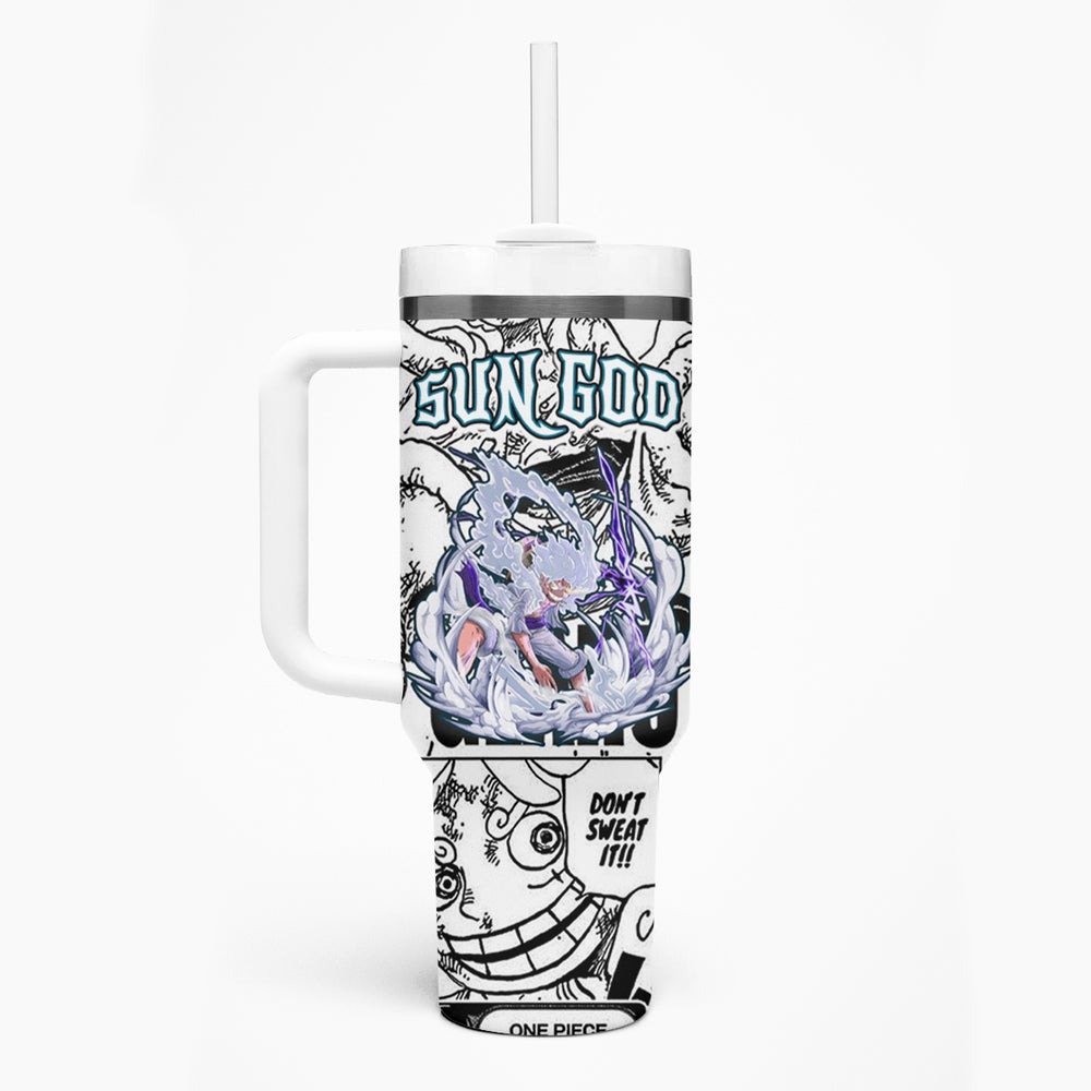 Monkey D Luffy - Nika Sun God Tumbler With Handle Anime Mix Manga Style TS04 Monkey D Luffy - Nika Sun God Tumbler With Handle Anime Mix Manga Style TS04