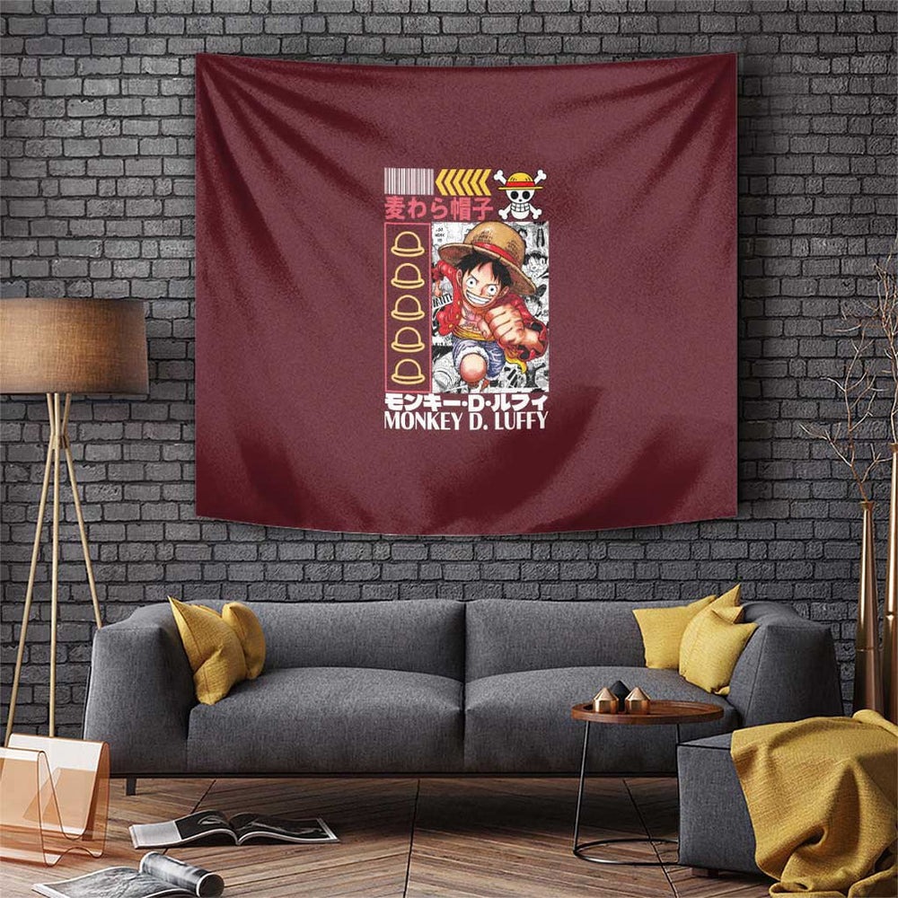 Monkey D. Luffy V2 One Piece Tapestry Anime Style TS04 Monkey D. Luffy V2 One Piece Tapestry Anime Style TS04