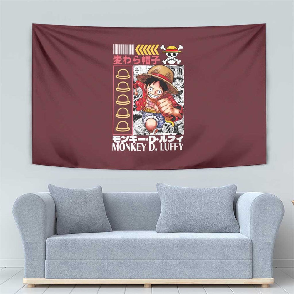 Monkey D. Luffy V2 One Piece Tapestry Anime Style TS04 Monkey D. Luffy V2 One Piece Tapestry Anime Style TS04