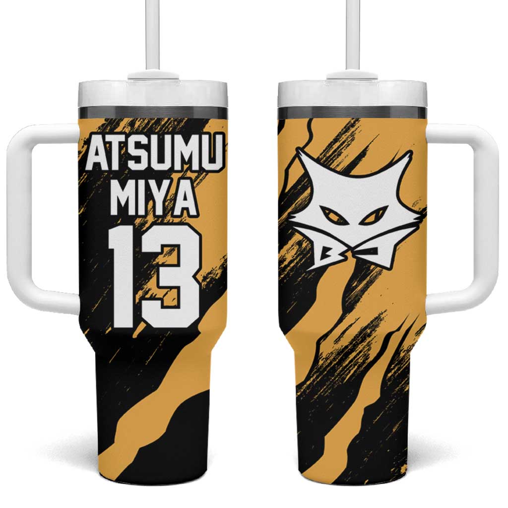 MSBY Atsumu Miya - Number 13 - Haikyu Tumbler With Handle Anime Uniform Style TS04