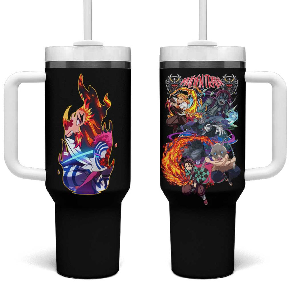 Mugen Train Arc Demon Slayer Tumbler With Handle Anime Style TS04