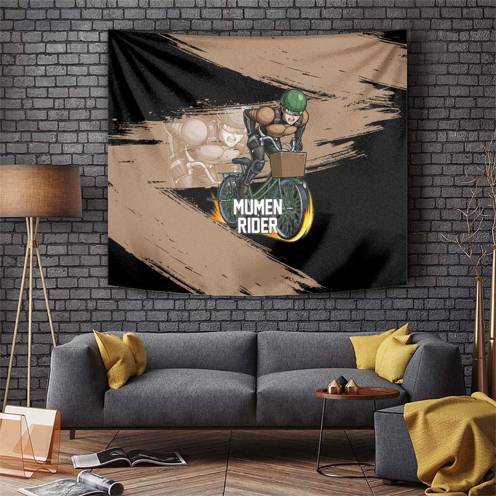 Mumen Rider One Punch Man Anime Brown and Black Tumbler With Handle with Bicycle Hero Pose and Inspirational Determination Design TS04 Mumen Rider One Punch Man Anime Brown and Black Tumbler With Handle with Bicycle Hero Pose and Inspirational Determination Design TS04