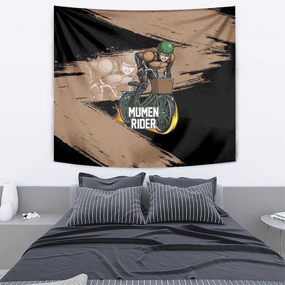 Mumen Rider One Punch Man Anime Brown and Black Tumbler With Handle with Bicycle Hero Pose and Inspirational Determination Design TS04 Mumen Rider One Punch Man Anime Brown and Black Tumbler With Handle with Bicycle Hero Pose and Inspirational Determination Design TS04