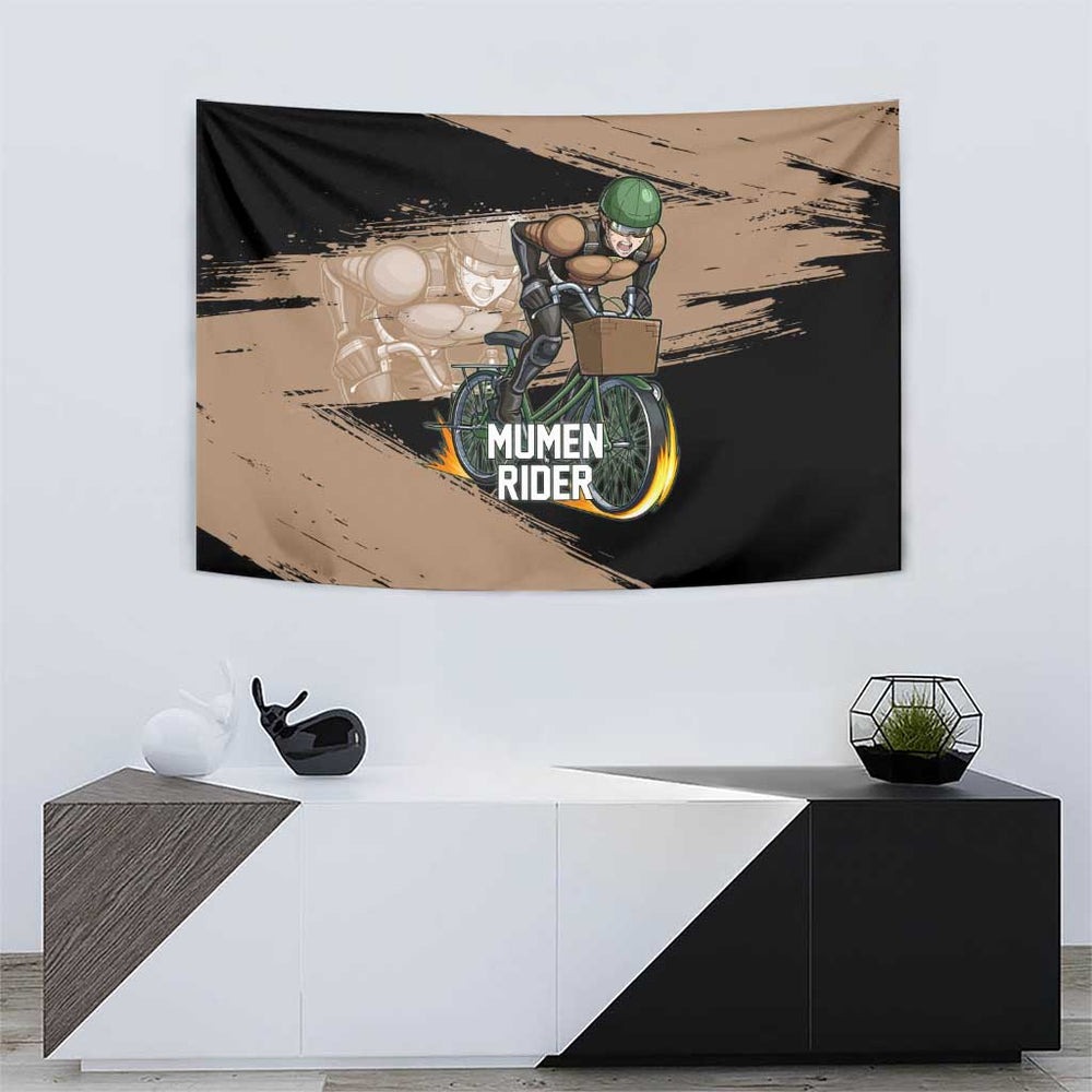 Mumen Rider One Punch Man Anime Brown and Black Tumbler With Handle with Bicycle Hero Pose and Inspirational Determination Design TS04 Mumen Rider One Punch Man Anime Brown and Black Tumbler With Handle with Bicycle Hero Pose and Inspirational Determination Design TS04