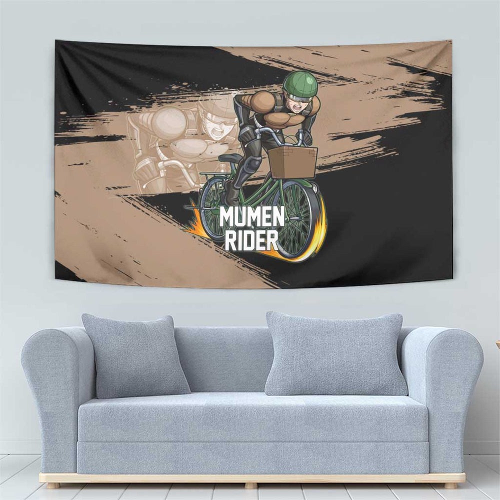 Mumen Rider One Punch Man Anime Brown and Black Tumbler With Handle with Bicycle Hero Pose and Inspirational Determination Design TS04 Mumen Rider One Punch Man Anime Brown and Black Tumbler With Handle with Bicycle Hero Pose and Inspirational Determination Design TS04