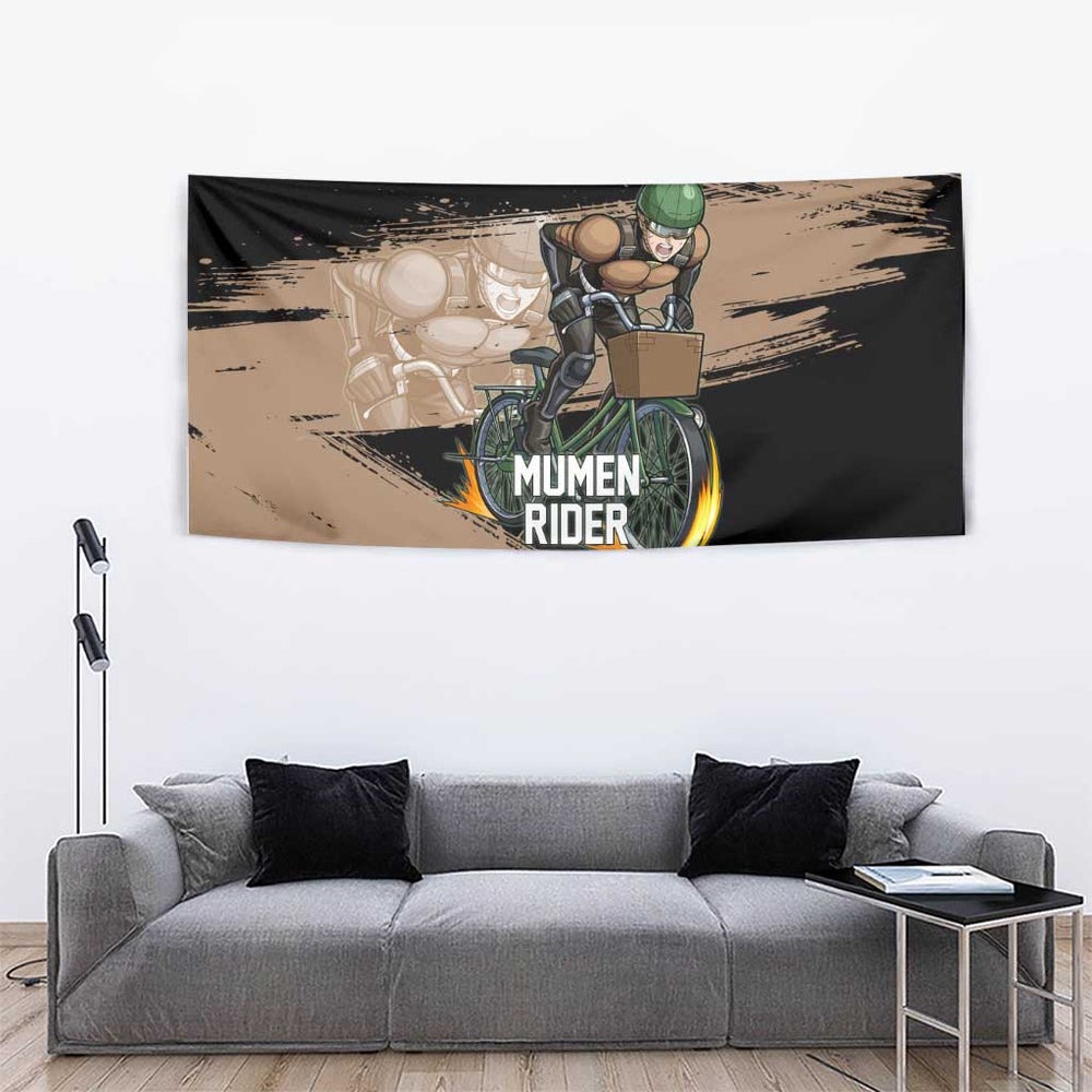 Mumen Rider One Punch Man Anime Brown and Black Tumbler With Handle with Bicycle Hero Pose and Inspirational Determination Design TS04 Mumen Rider One Punch Man Anime Brown and Black Tumbler With Handle with Bicycle Hero Pose and Inspirational Determination Design TS04