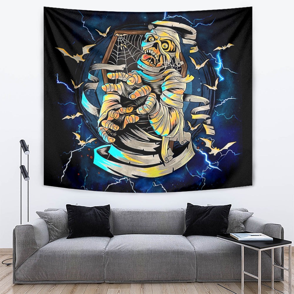 Mummy Skull Tapestry I'm Going To Hell to Pick You Up DT01 Mummy Skull Tapestry I'm Going To Hell to Pick You Up DT01