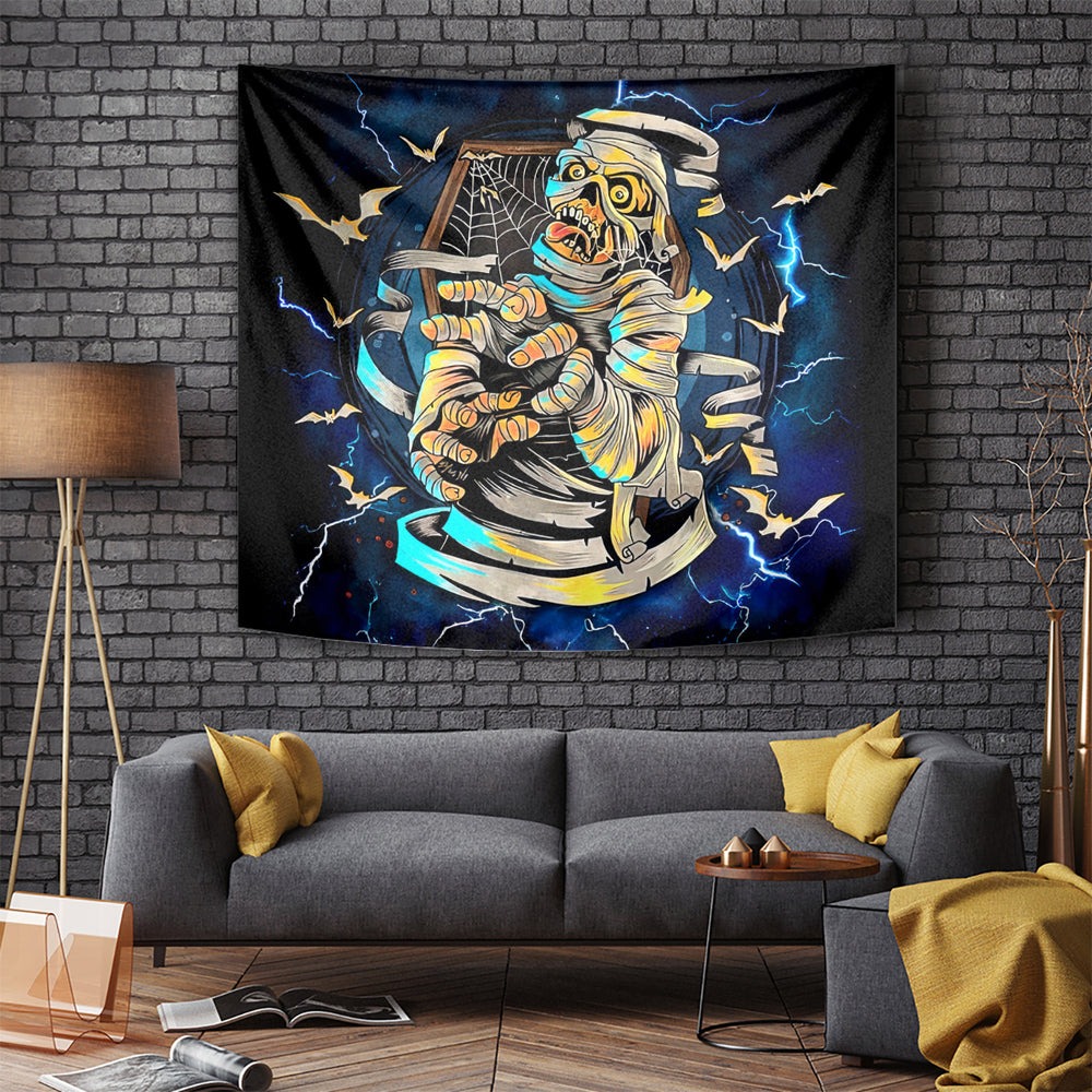 Mummy Skull Tapestry I'm Going To Hell to Pick You Up DT01 Mummy Skull Tapestry I'm Going To Hell to Pick You Up DT01