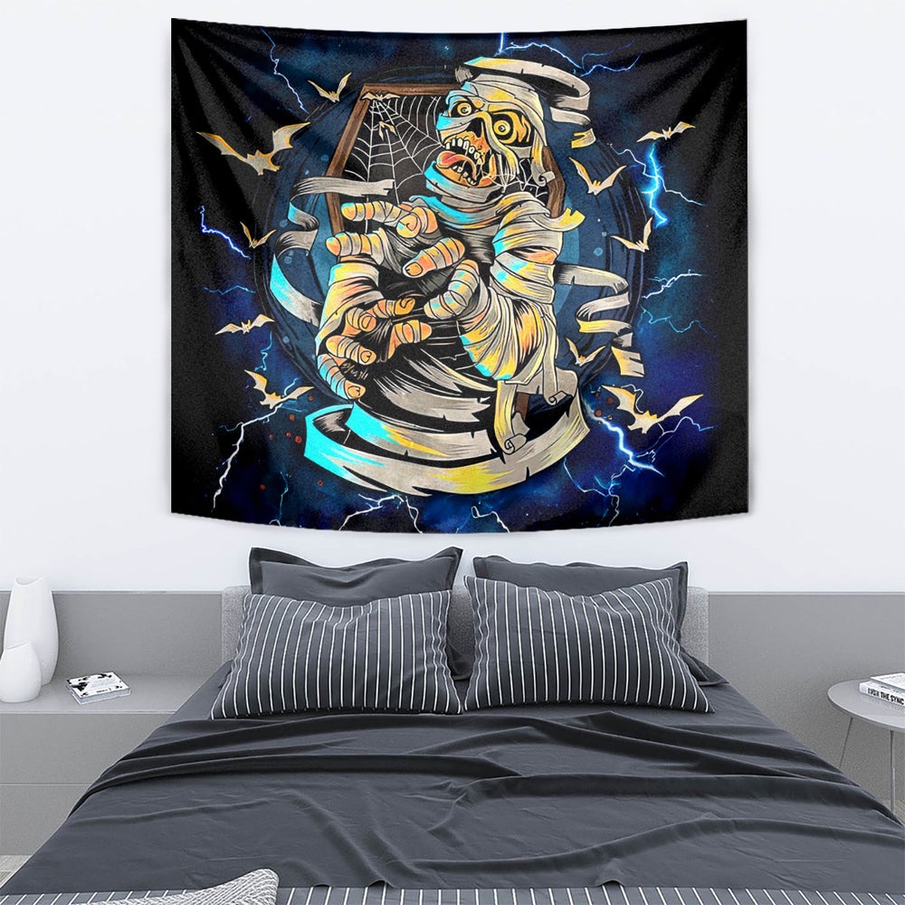 Mummy Skull Tapestry I'm Going To Hell to Pick You Up DT01 Mummy Skull Tapestry I'm Going To Hell to Pick You Up DT01