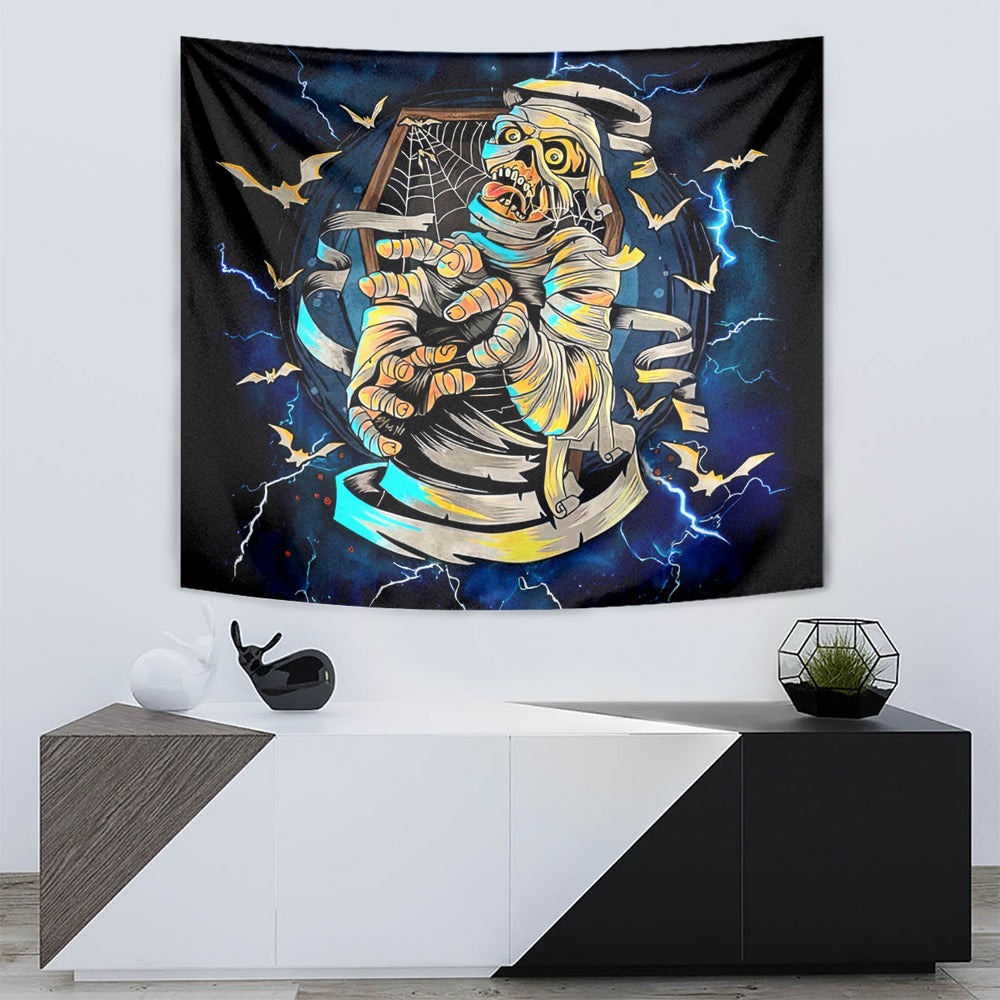 Mummy Skull Tapestry I'm Going To Hell to Pick You Up DT01 Mummy Skull Tapestry I'm Going To Hell to Pick You Up DT01