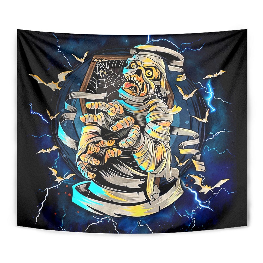 Mummy Skull Tapestry I'm Going To Hell to Pick You Up DT01 Mummy Skull Tapestry I'm Going To Hell to Pick You Up DT01