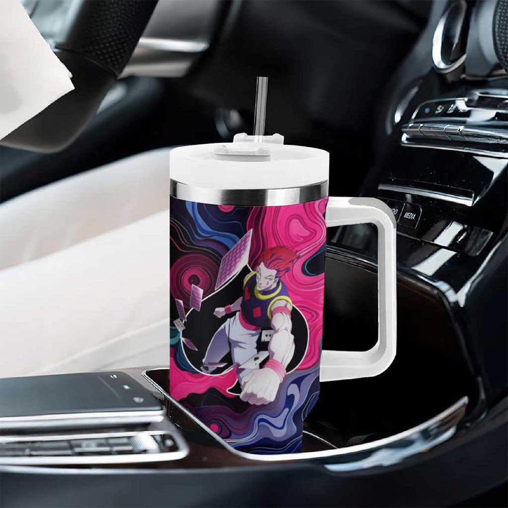 Mystic Faces Hisoka Hunter X Hunter Tumbler With Handle Anime Mix Hippie Style TS04 Mystic Faces Hisoka Hunter X Hunter Tumbler With Handle Anime Mix Hippie Style TS04