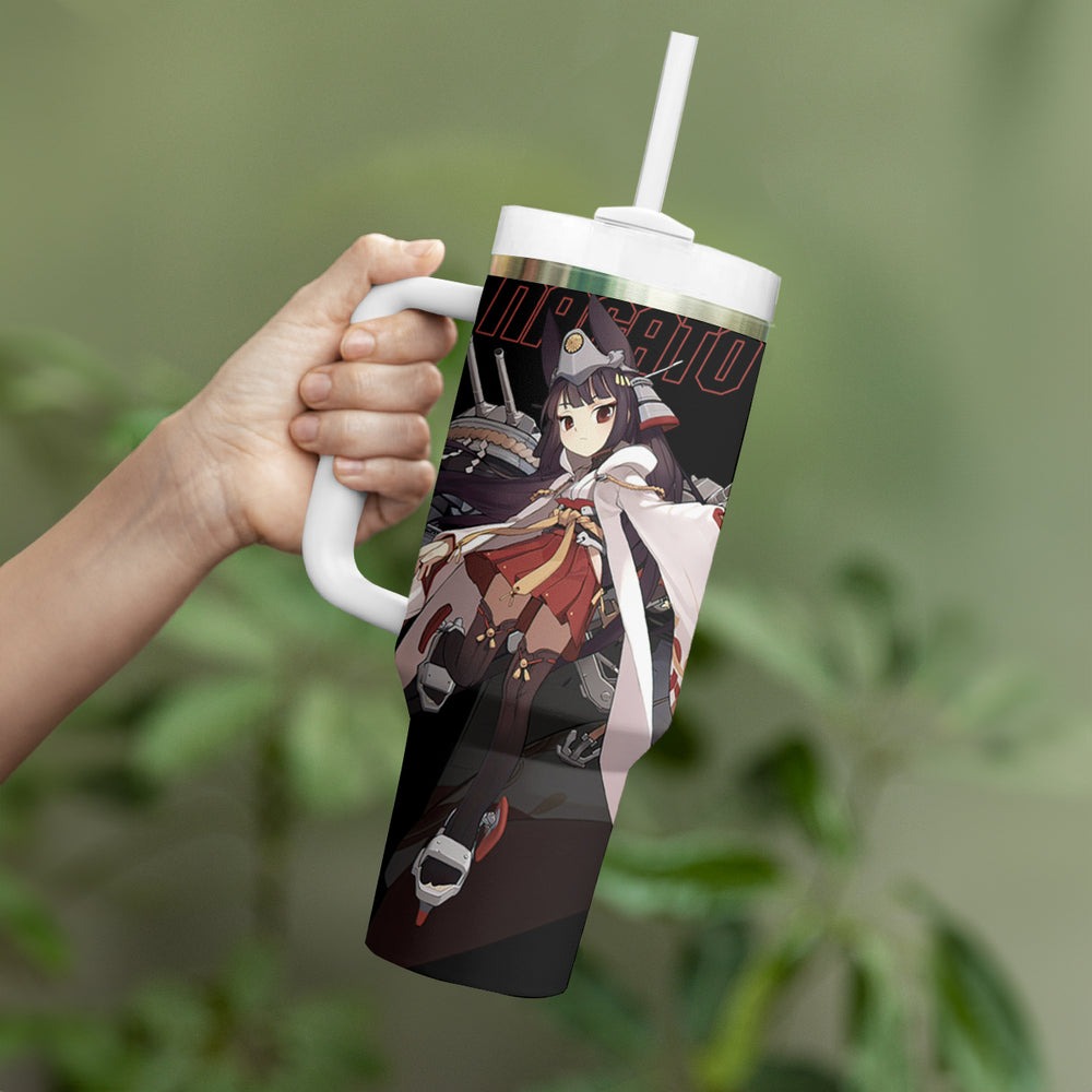 Nagato - Azur Lane Tumbler With Handle Anime Game Style TS04 Nagato - Azur Lane Tumbler With Handle Anime Game Style TS04