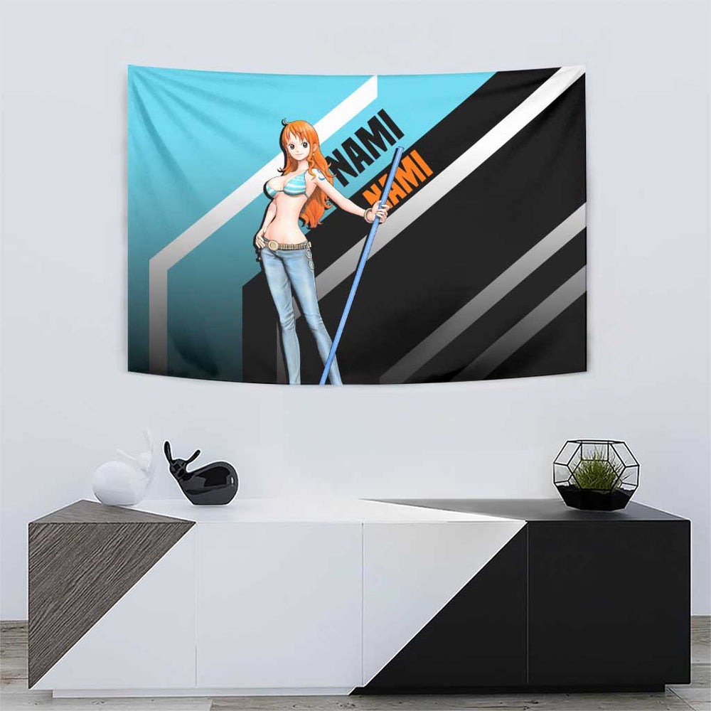Nami - One Piece Tapestry Anime Mix Manga Style TS04 Nami - One Piece Tapestry Anime Mix Manga Style TS04