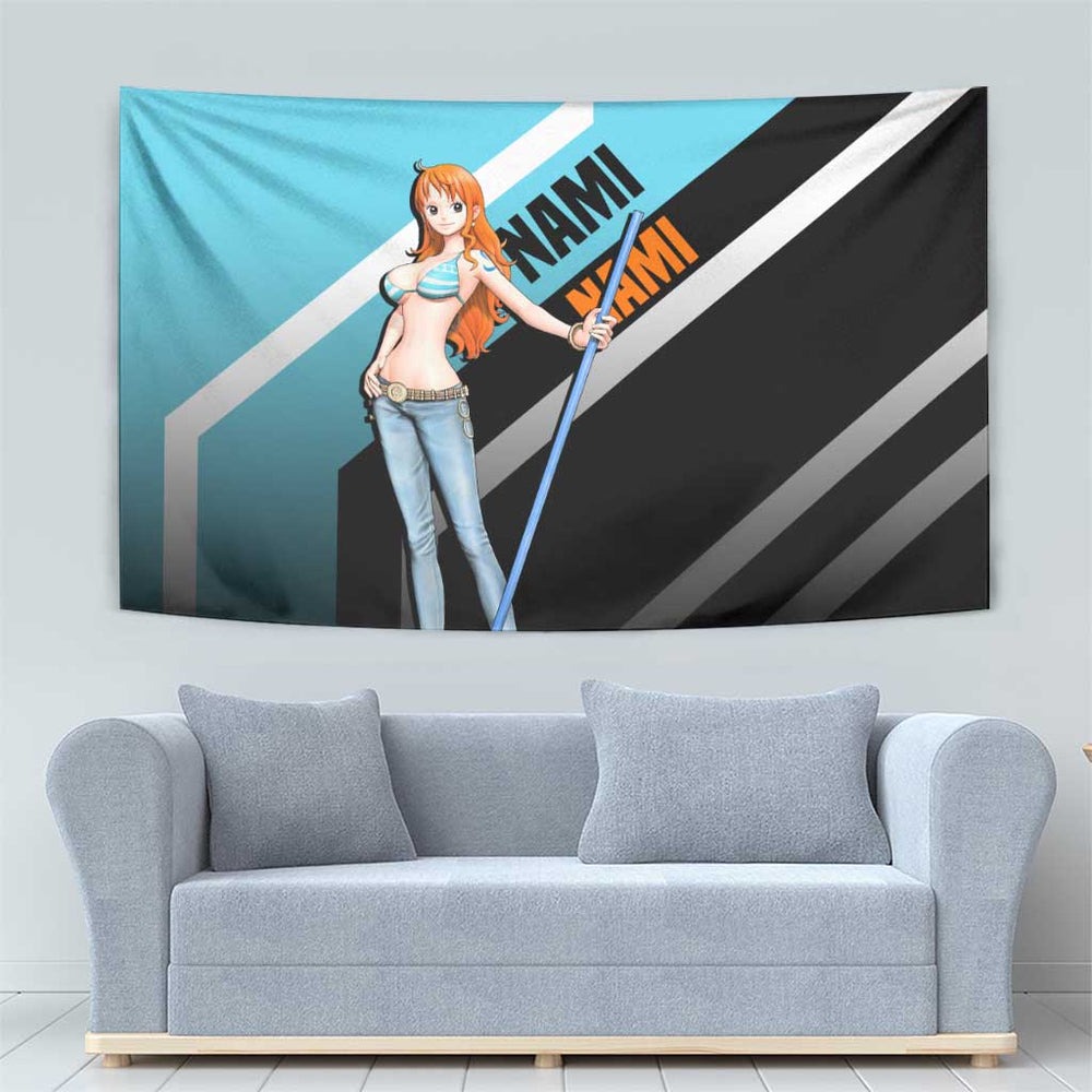 Nami - One Piece Tapestry Anime Mix Manga Style TS04 Nami - One Piece Tapestry Anime Mix Manga Style TS04