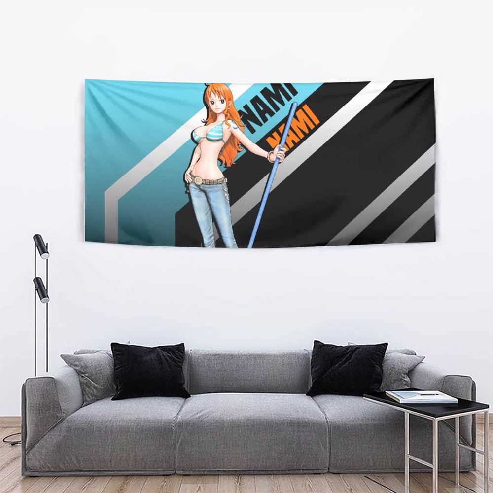 Nami - One Piece Tapestry Anime Mix Manga Style TS04 Nami - One Piece Tapestry Anime Mix Manga Style TS04
