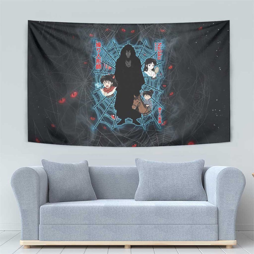 Naraku Inuyasha Series Tumbler With Handle Dark Web Anime Style with Fiery Spider and Red Eyes TS04 Naraku Inuyasha Series Tumbler With Handle Dark Web Anime Style with Fiery Spider and Red Eyes TS04