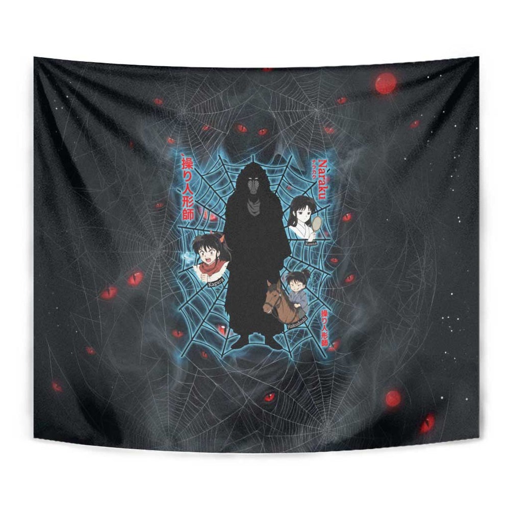 Naraku Inuyasha Series Tumbler With Handle Dark Web Anime Style with Fiery Spider and Red Eyes TS04 Naraku Inuyasha Series Tumbler With Handle Dark Web Anime Style with Fiery Spider and Red Eyes TS04