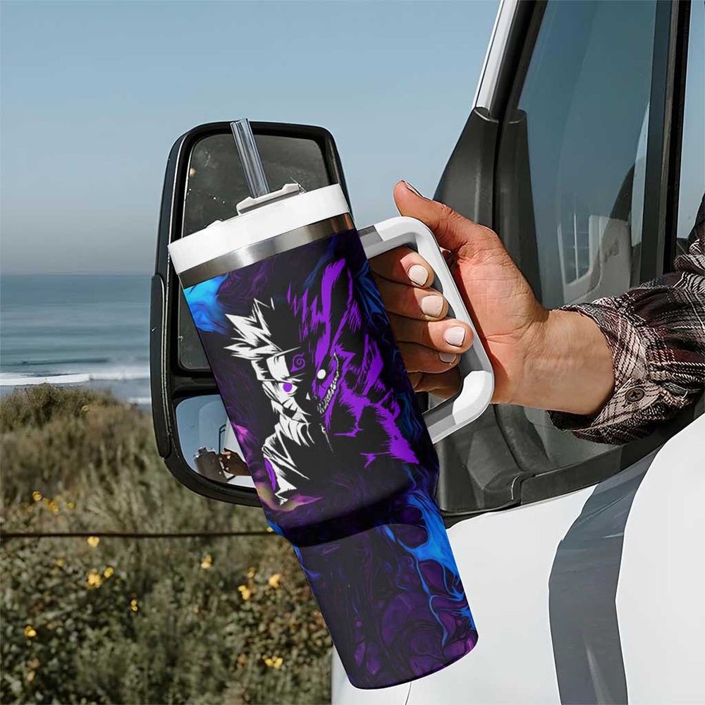 Naruto Awakened Beast Tumbler With Handle Anime Style TS04 Naruto Awakened Beast Tumbler With Handle Anime Style TS04