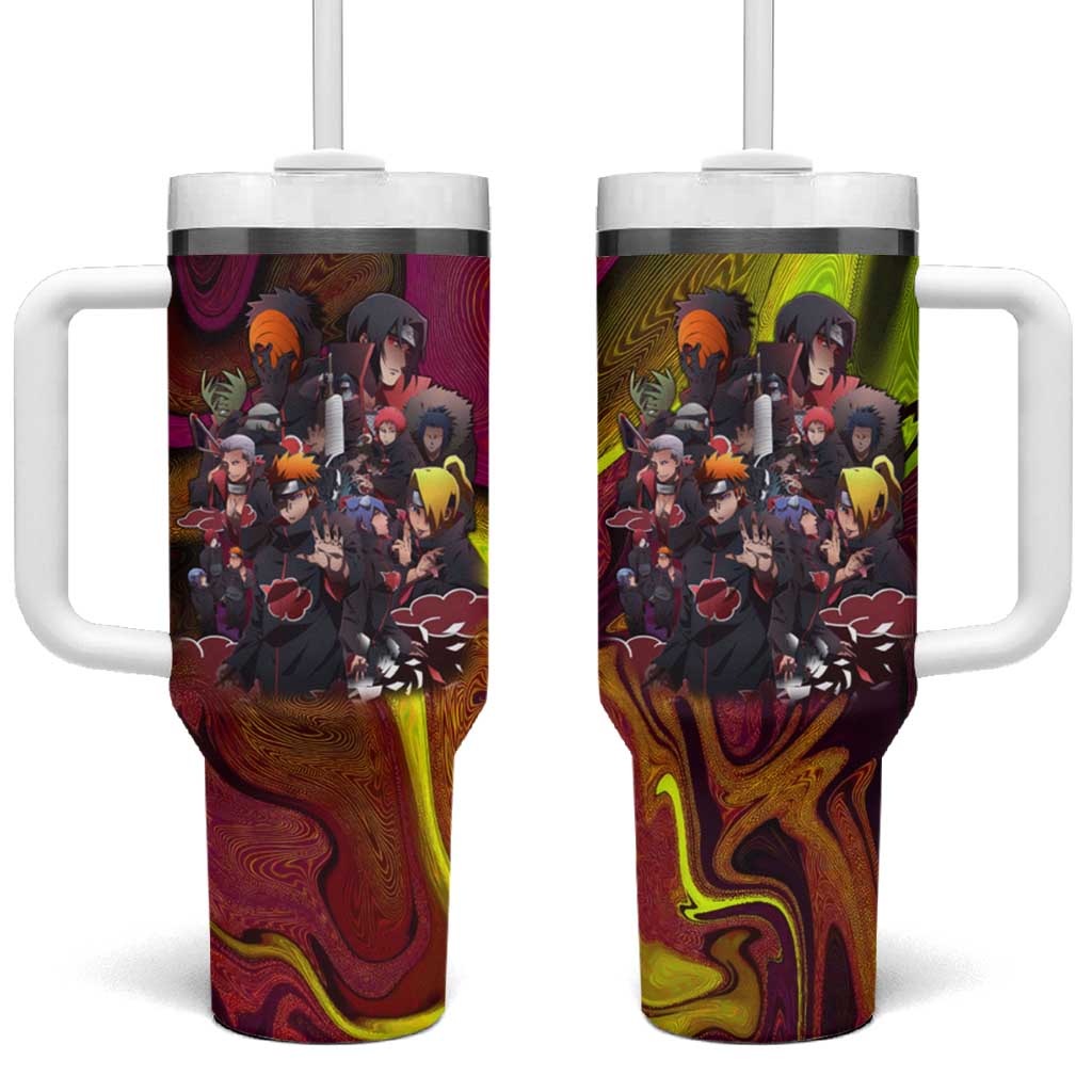 Naruto Neon Bond Akatsuki Tumbler With Handle Anime Mix Trippy Style TS04
