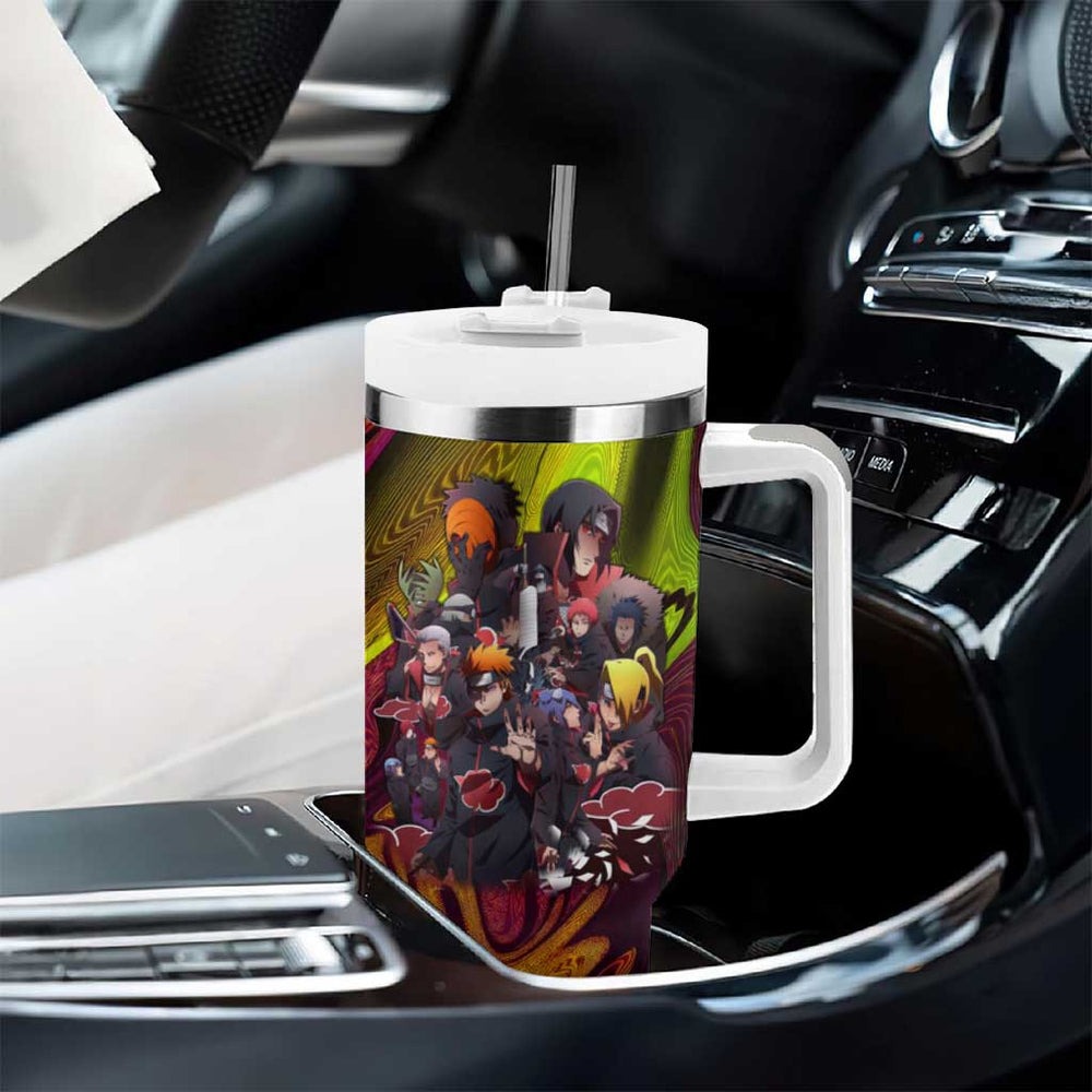 Naruto Neon Bond Akatsuki Tumbler With Handle Anime Mix Trippy Style TS04 Naruto Neon Bond Akatsuki Tumbler With Handle Anime Mix Trippy Style TS04