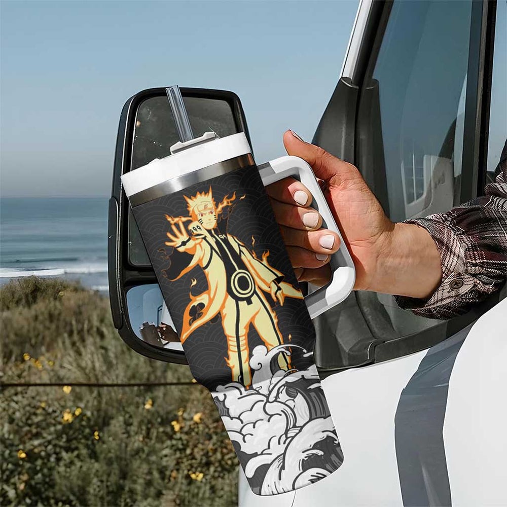 Naruto Uzumaki Bijuu Japanese Kanagawa - Naruto Tumbler With Handle Anime Japan Style TS04 Naruto Uzumaki Bijuu Japanese Kanagawa - Naruto Tumbler With Handle Anime Japan Style TS04