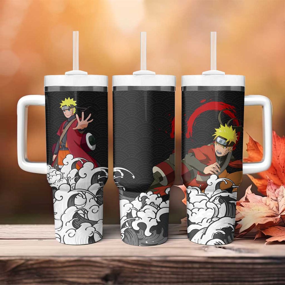 Naruto Uzumaki Sage Japanese Kanagawa - Naruto Tumbler With Handle Anime Japan Style TS04 Naruto Uzumaki Sage Japanese Kanagawa - Naruto Tumbler With Handle Anime Japan Style TS04