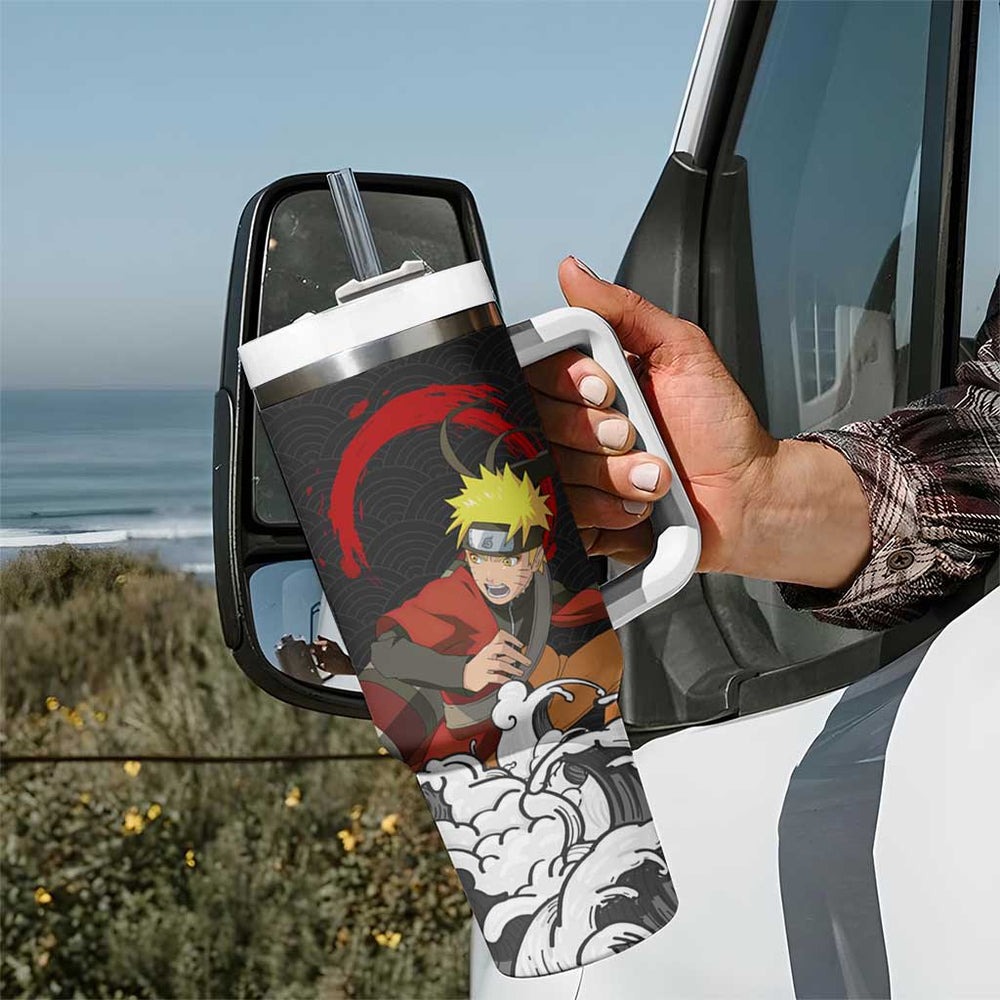 Naruto Uzumaki Sage Japanese Kanagawa - Naruto Tumbler With Handle Anime Japan Style TS04 Naruto Uzumaki Sage Japanese Kanagawa - Naruto Tumbler With Handle Anime Japan Style TS04