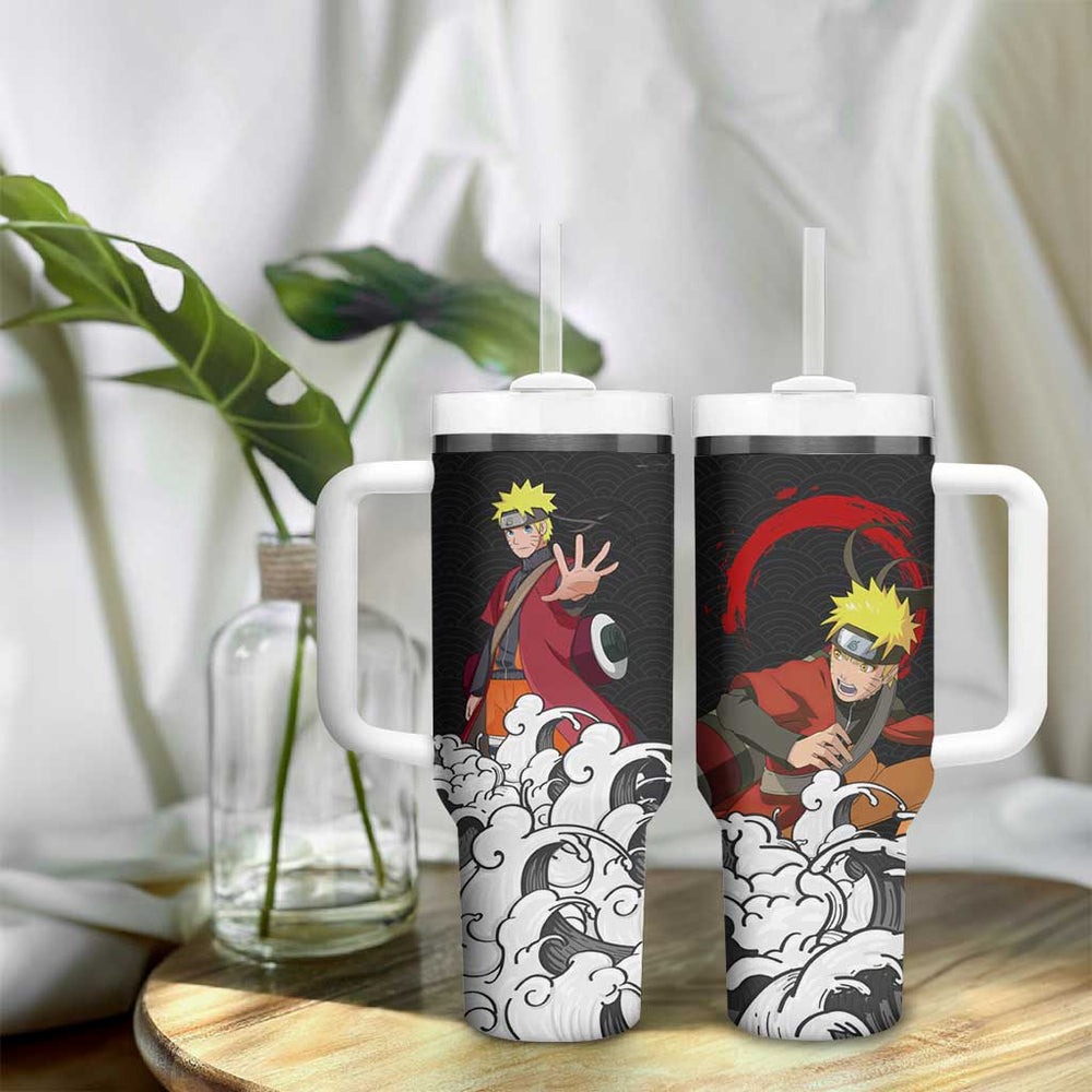 Naruto Uzumaki Sage Japanese Kanagawa - Naruto Tumbler With Handle Anime Japan Style TS04 Naruto Uzumaki Sage Japanese Kanagawa - Naruto Tumbler With Handle Anime Japan Style TS04