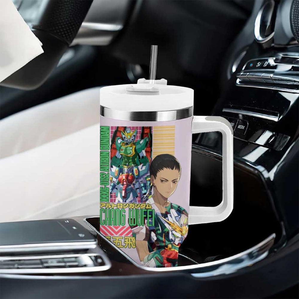 Nataku x Chang Wufei Gundam Wing Endless Waltz Tumbler With Handle Japan Anime Style TS04 Nataku x Chang Wufei Gundam Wing Endless Waltz Tumbler With Handle Japan Anime Style TS04