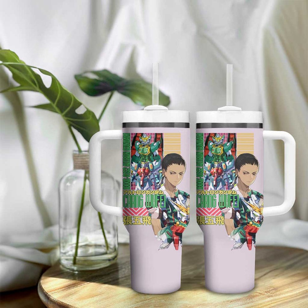 Nataku x Chang Wufei Gundam Wing Endless Waltz Tumbler With Handle Japan Anime Style TS04 Nataku x Chang Wufei Gundam Wing Endless Waltz Tumbler With Handle Japan Anime Style TS04