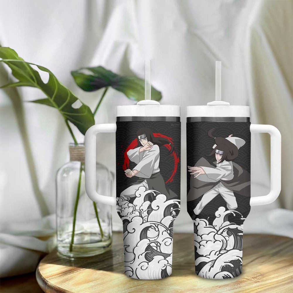 Neji Hyuga Japanese Kanagawa - Naruto Tumbler With Handle Anime Japan Style TS04 Neji Hyuga Japanese Kanagawa - Naruto Tumbler With Handle Anime Japan Style TS04