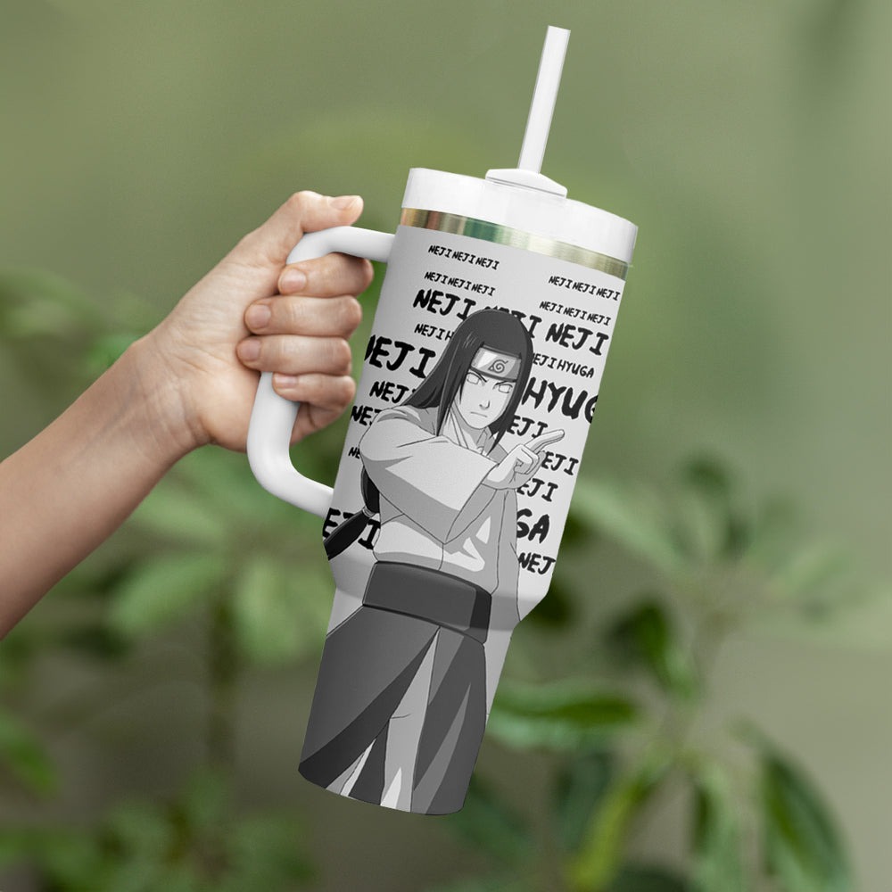 Neji Hyuga Tumbler With Handle Style Manga TS04 Neji Hyuga Tumbler With Handle Style Manga TS04