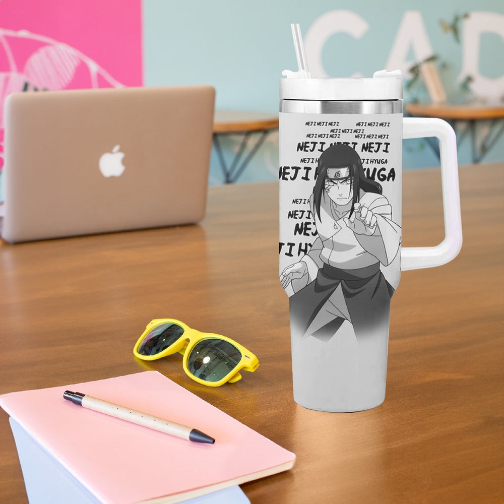 Neji Hyuga Tumbler With Handle Style Manga TS04 Neji Hyuga Tumbler With Handle Style Manga TS04
