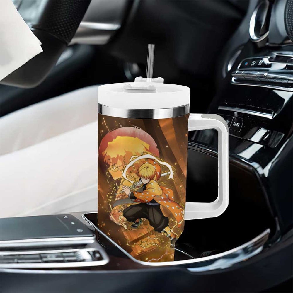 Nenitsu - Infinity Castle - Demon Slayer Tumbler With Handle Anime Style TS04 Nenitsu - Infinity Castle - Demon Slayer Tumbler With Handle Anime Style TS04
