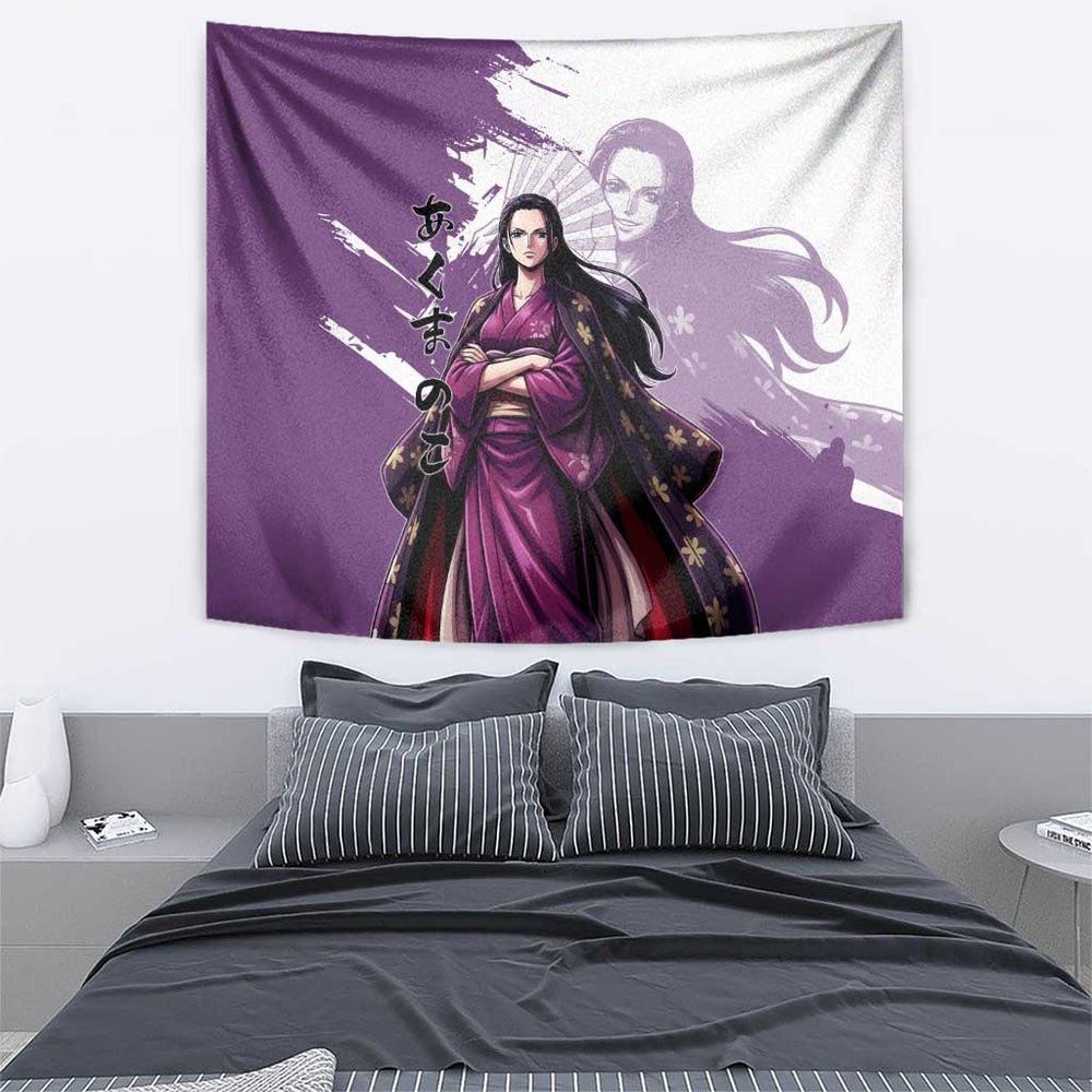 Nico Robin in Wano Kimono Elegance Tumbler With Handle Demon Child in Regal Purple - One Piece Wano Style TS04 Nico Robin in Wano Kimono Elegance Tumbler With Handle Demon Child in Regal Purple - One Piece Wano Style TS04